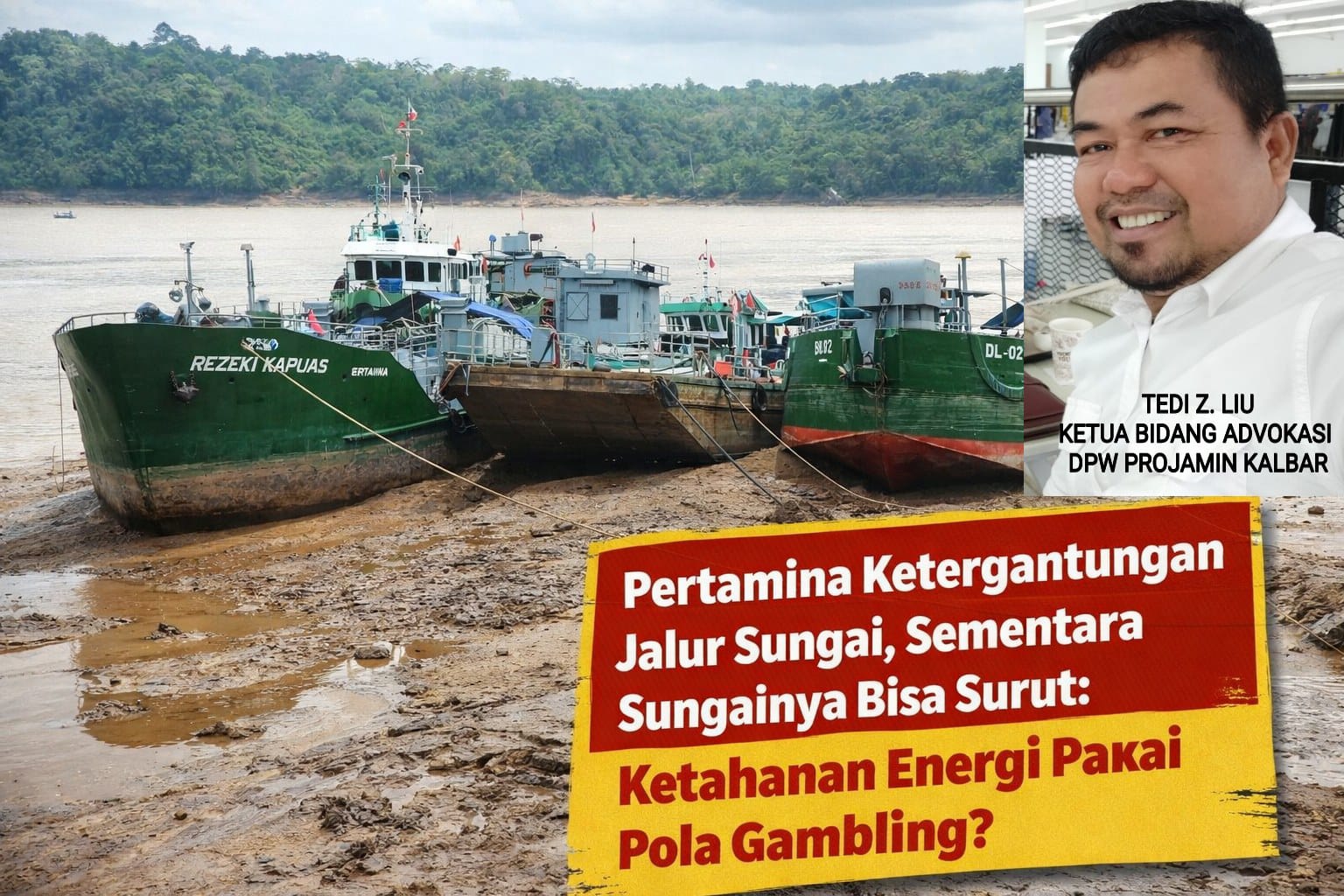 Jangan Salahkan Kemarau: Ketergantungan Jalur Sungai Seret Lima Kabupaten ke Jurang Kelangkaan BBM