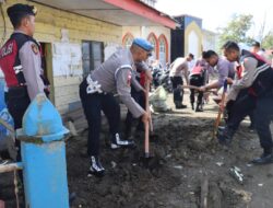 Polri di Aceh Tengah Gotong Royong di Tiga Titik, Percepat Pemulihan Fasilitas Umum Jelang Ramadhan