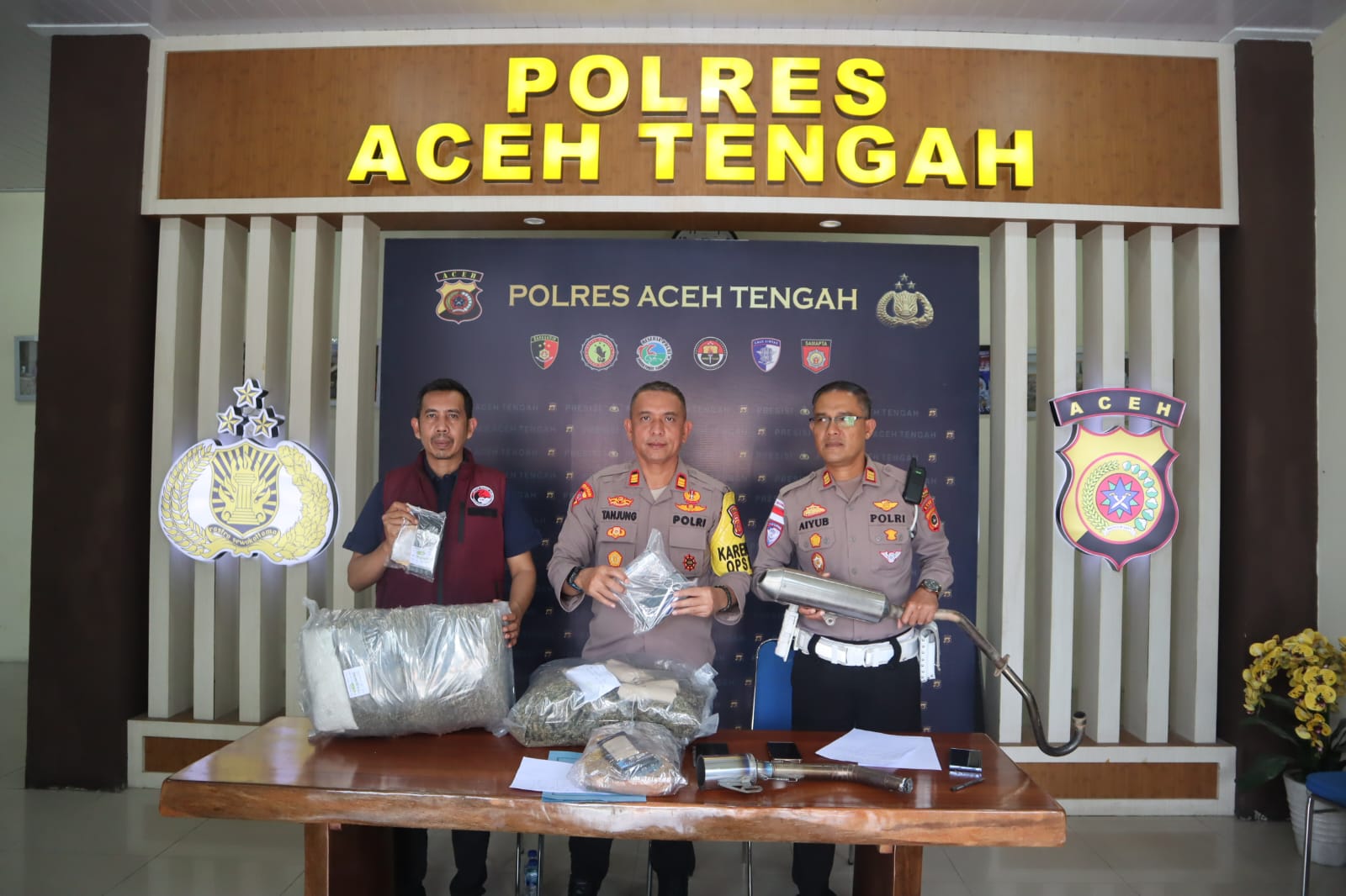 Polres Aceh Tengah Rilis 8 Kasus Narkotika dan Capaian Ops Keselamatan Seulawah 2026