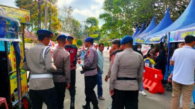 Patroli Perintis Presisi, Samapta dan Brimob Amankan Pasar Takjil di Aceh Tengah