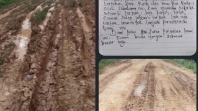 Kubangan di Jalan Lintas Selatan, Ulah Jonder Sawit Picu Amarah Warga Senuruk