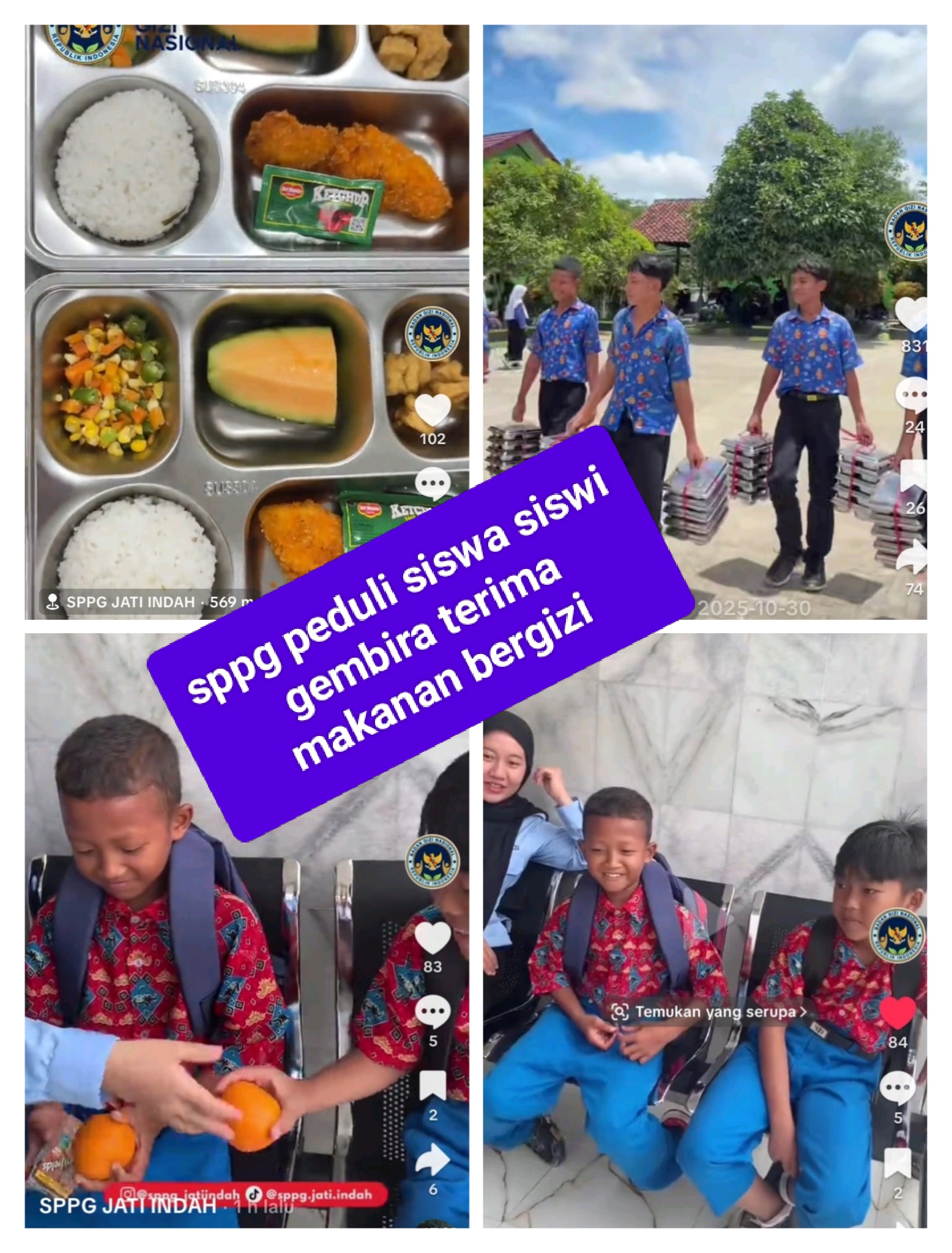 Kereen”’ SPPG Dapur MBG Desa Jati Indah Menunya BerGizi ,Dapur Bersih Dan Makanan Sudah Teruji Serta Peduli kepada Siswa dan Siswi