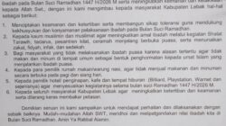 Bupati Lebak Imbau Masyarakat Jaga Kesucian Ramadhan