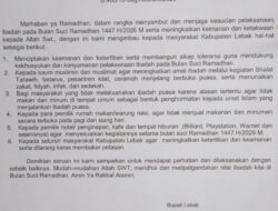 Bupati Lebak Imbau Masyarakat Jaga Kesucian Ramadhan