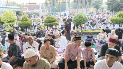 LAZISMU Purwakarta Kumpulkan Zakat dan Infak Senilai Rp40 Juta Lebih Saat Sholat Idul Fitri
