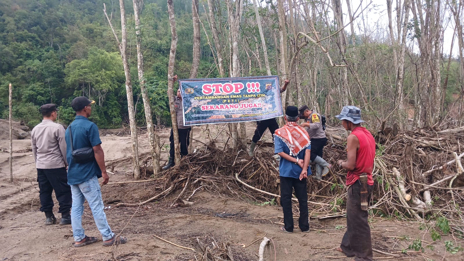 TNI-Polri,dan Aparatur Kampung Patroli Dugaan Tambang Ilegal di Linge, Belum Ditemukan Aktivitas Penambangan