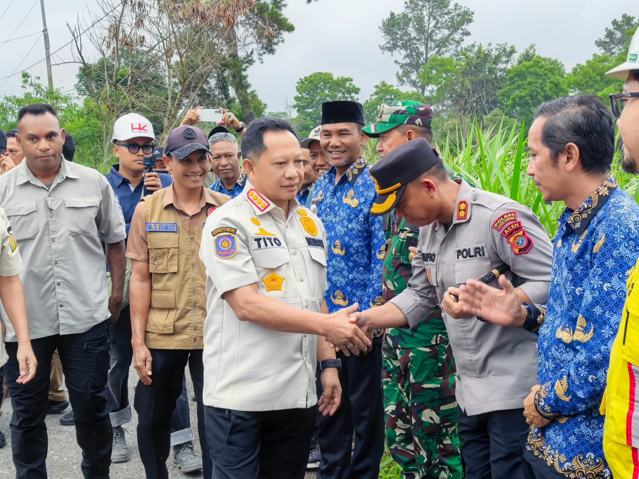 Kapolres Aceh Tengah Dampingi Kunker Mendagri di Aceh Tengah Serta Lakukan Pengamanan