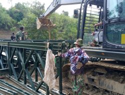 Pembangunan jembatan penghubung antar desa di Aceh Tengah terus berjalan, libatkan TNI dan masyarakat setempat