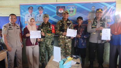TMMD ke-128 Kodim 0420/Sarko Hadirkan Layanan Administrasi Gratis Untuk Warga Desa Seko Besar