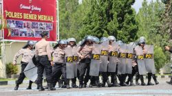 Profesional dan Humanis, Pesan Wakapolres Saat Pimpin Latihan Dalmas Bener Meriah